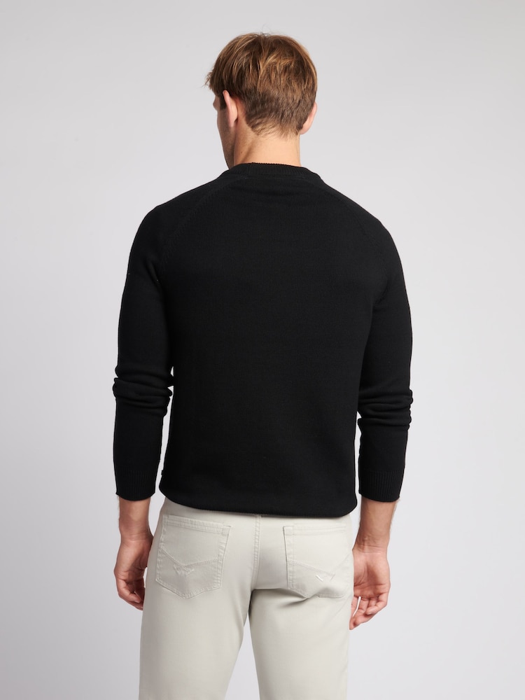 U.S. Polo Assn. Black Crew Neck Mens Knitted Jumper - Image 2 of 6