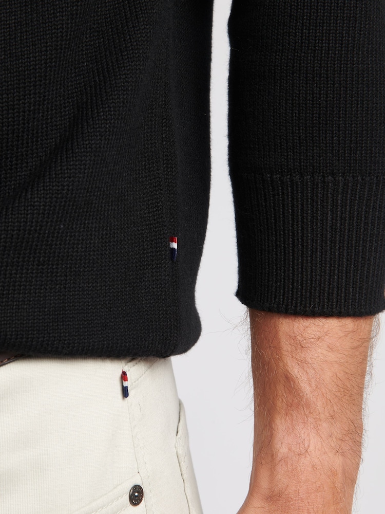 U.S. Polo Assn. Black Crew Neck Mens Knitted Jumper - Image 3 of 6