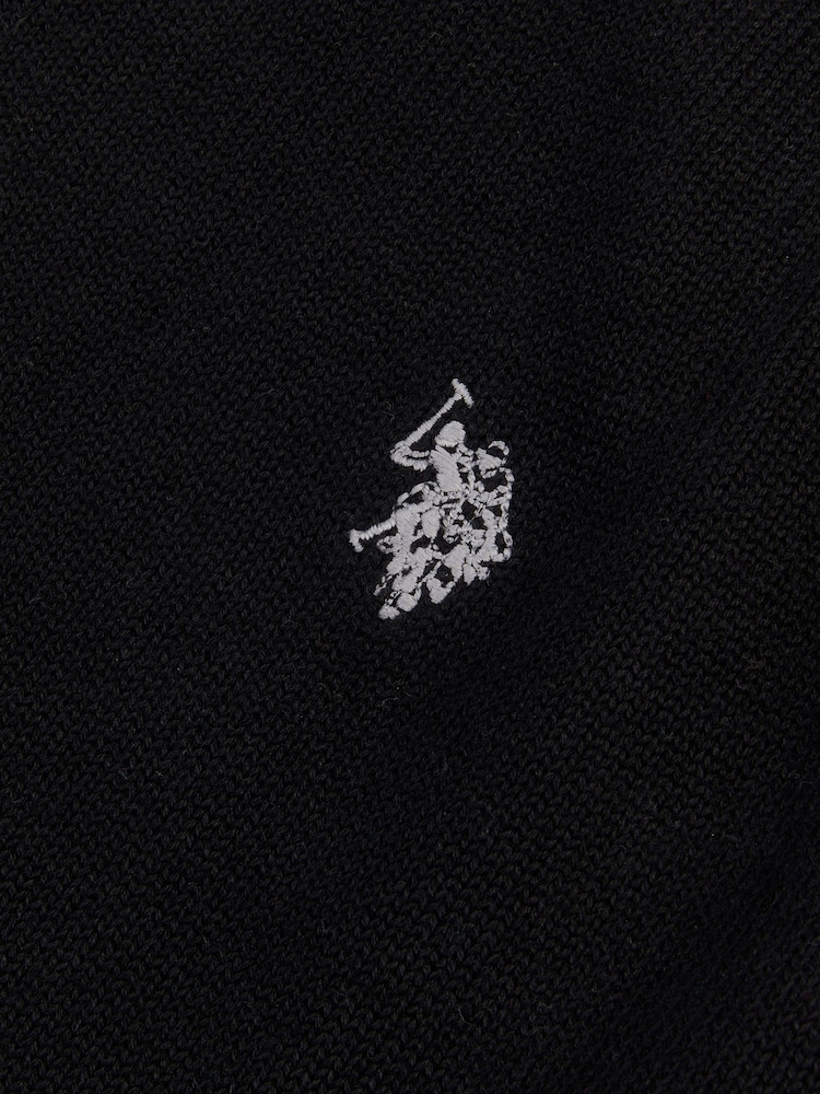 U.S. Polo Assn. Black Crew Neck Mens Knitted Jumper - Image 6 of 6