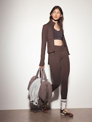 Chocolate Brown Active Balance Zip Through Jacket - Image 3 of 7