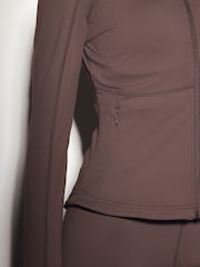 Chocolate Brown Active Balance Zip Through Jacket - Image 7 of 7