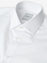 White Slim Fit Easy Care Single Cuff Smart Shirts 4 Pack - Image 2 of 6