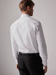 White Slim Fit Easy Care Single Cuff Smart Shirts 4 Pack - Image 5 of 6