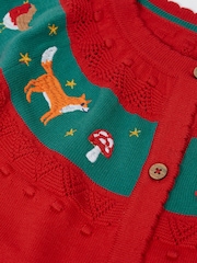 Frugi Christmas Ishbel Embroidered Cardigan - صورة 3 من 3