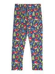 Navy Blå - Frugi Libby Trykte Leggings - Bilde 2 av 4