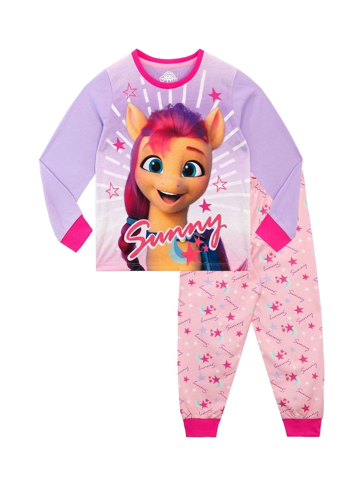 Character Purple Long Sleeved Girls Pyjama Set - Image 1 of 3