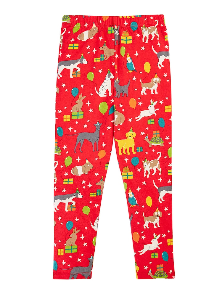 Rød - Frugi Libby Trykte Leggings - Bilde 2 av 4