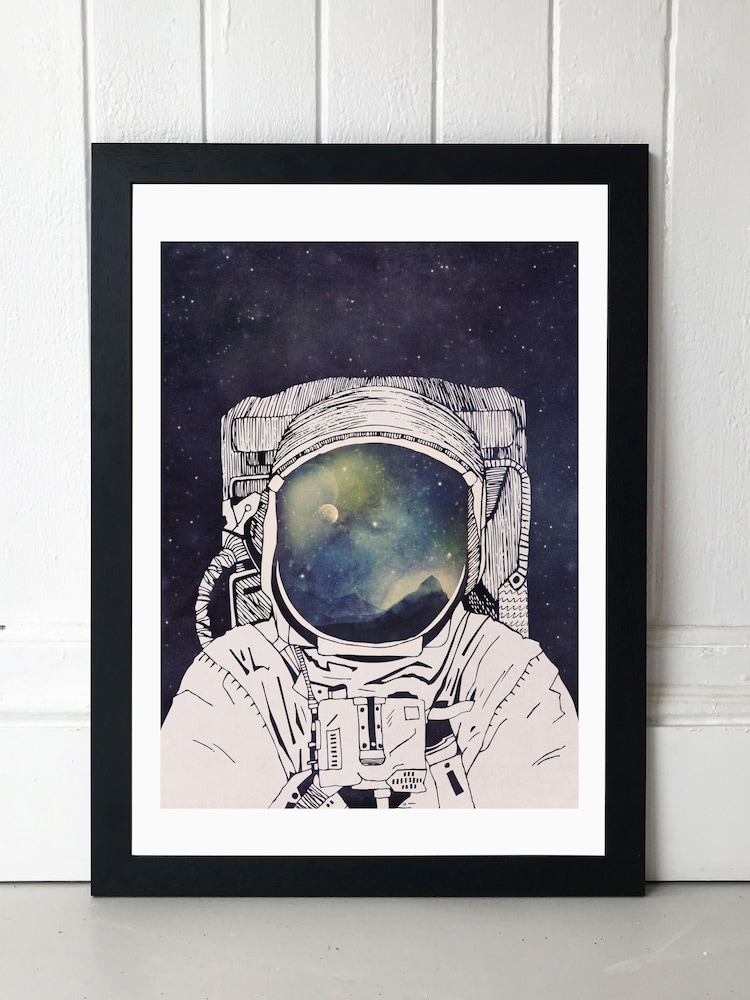 Black Dreaming of Space by Tracie Andrews Black Framed Print - Image 1 of 1