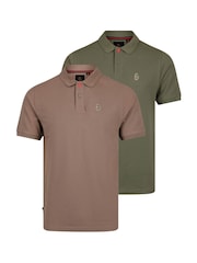 Luke 1977 Green New Mead Clover Hardnut Polo Shirts 2 Pack - Image 1 of 7