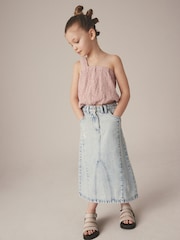 Pink One Shoulder Texture Bubble Top (3-16yrs) - Image 2 of 7