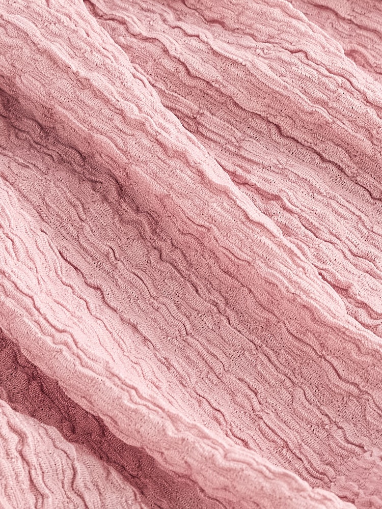 Pink One Shoulder Texture Bubble Top (3-16yrs) - Image 7 of 7