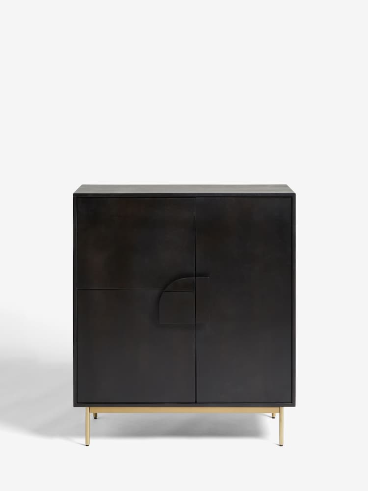 French Connection Black Mango Wood Kaala Sideboard - Image 6 of 6