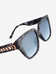 Grey Tortoishell Square Sunglasses - Image 5 of 6
