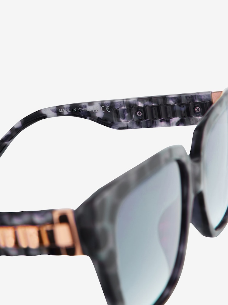 Grey Tortoishell Square Sunglasses - Image 6 of 6