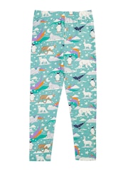 Lime Grønn - Frugi Libby Trykte Leggings - Bilde 2 av 4