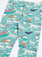 Lime Grønn - Frugi Libby Trykte Leggings - Bilde 3 av 4