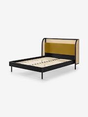 MADE.COM Black Stain Oak and Rattan Ankhara Bed - Image 1 of 5