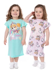 Vanilla Underground Pink Girls Multi Paw Patrol Nighties 2 Pack - Image 1 of 7