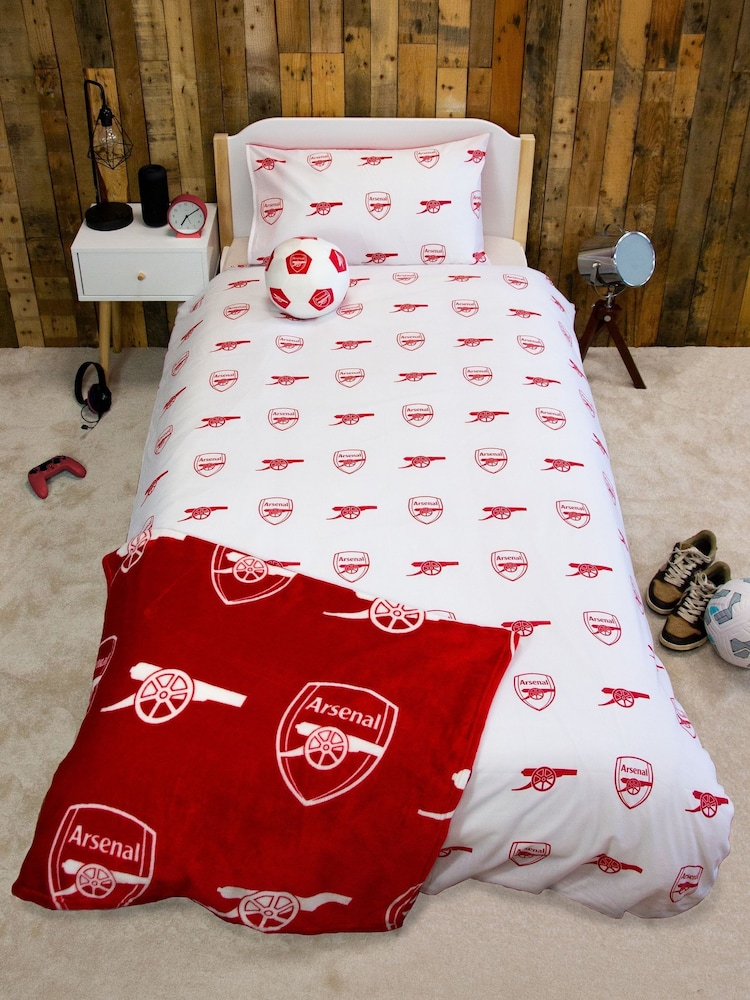 Arsenal Red Chelsea FC Single Reversible Duvet Cover and Pillowcase Set - Image 2 of 5 Arsenal Red Chelsea FC Single Reversible Duvet Cover and Pillowcase Set - Image 2 of 5