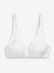 White/Navy Blue/Pink Non Pad Non Wire Cotton Blend Ultimate Comfort Bras 3 Pack - Image 11 of 11