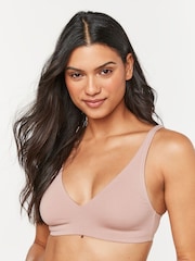 White/Navy Blue/Pink Non Pad Non Wire Cotton Blend Ultimate Comfort Bras 3 Pack - Image 3 of 11