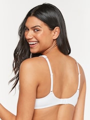 White/Navy Blue/Pink Non Pad Non Wire Cotton Blend Ultimate Comfort Bras 3 Pack - Image 6 of 11