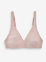 White/Navy Blue/Pink Non Pad Non Wire Cotton Blend Ultimate Comfort Bras 3 Pack - Image 9 of 11