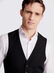 MOSS Black Slim Stretch Suit: Waistcoat - Image 3 of 4