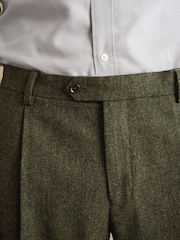 Barbour® Green Donegal Slim Fit Suit Trousers - Image 5 of 6