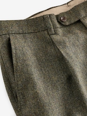 Barbour® Green Donegal Slim Fit Suit Trousers - Image 7 of 8