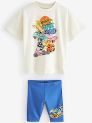 Blue/White Hot Wheels License Short Pyjamas (3-16yrs) - Image 5 of 7