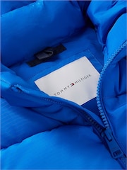 Tommy Hilfiger Blue Heritage Back Logo Ripstop Puffer Jacket with Removable Sleeves - Image 6 of 6