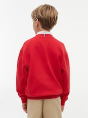 Tommy Hilfiger Red Peanuts® Flag Graphic Embroidery Jumper - Image 2 of 6
