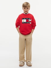 Tommy Hilfiger Red Peanuts® Flag Graphic Embroidery Jumper - Image 3 of 6