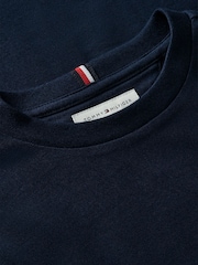 Tommy Hilfiger Blue Essential Flag Embroidery Long Sleeve T-Shirt - Image 7 of 7