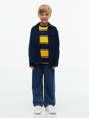 Tommy Hilfiger Blue Regular Fit Patch Pocket Corduroy Shirt - Image 4 of 5