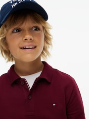 Tommy Hilfiger Red Essential Regular Fit Long Sleeve Polo Shirt - Image 4 of 7