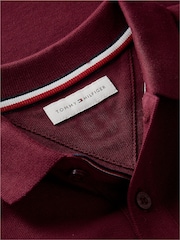 Tommy Hilfiger Red Essential Regular Fit Long Sleeve Polo Shirt - Image 6 of 7