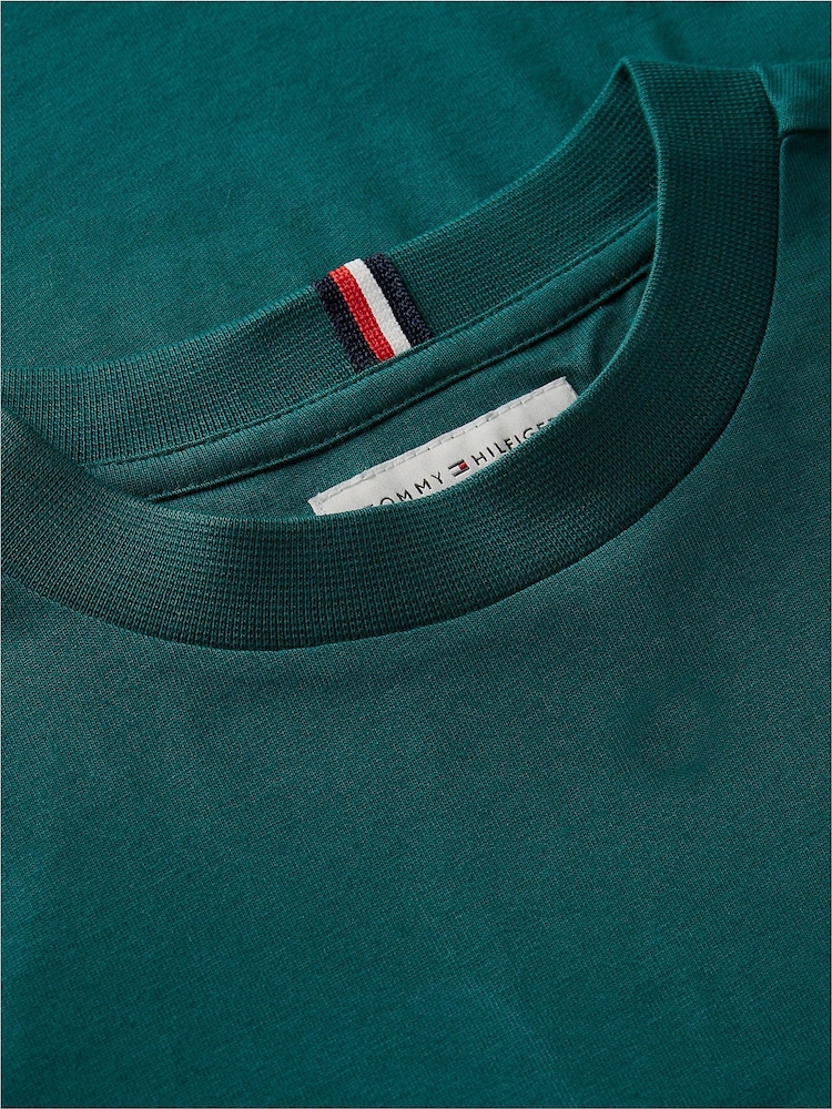 Tommy Hilfiger Green Essential Flag Embroidery Long Sleeve T-Shirt - Image 6 of 6 Tommy Hilfiger Green Essential Flag Embroidery Long Sleeve T-Shirt - Image 6 of 6