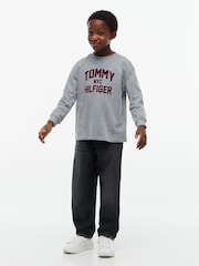 Tommy Hilfiger Grey Logo Long Sleeve T-Shirt - Image 3 of 6