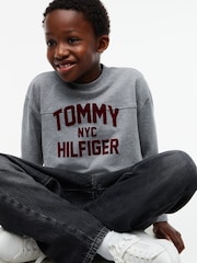 Tommy Hilfiger Grey Logo Long Sleeve T-Shirt - Image 4 of 6