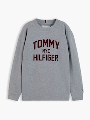 Tommy Hilfiger Grey Logo Long Sleeve T-Shirt - Image 5 of 6