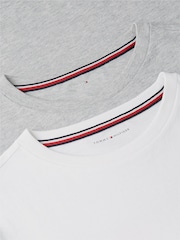 Tommy Hilfiger Grey Signature Jersey Long Sleeve Lounge T-Shirts 2-Pack - Image 2 of 2