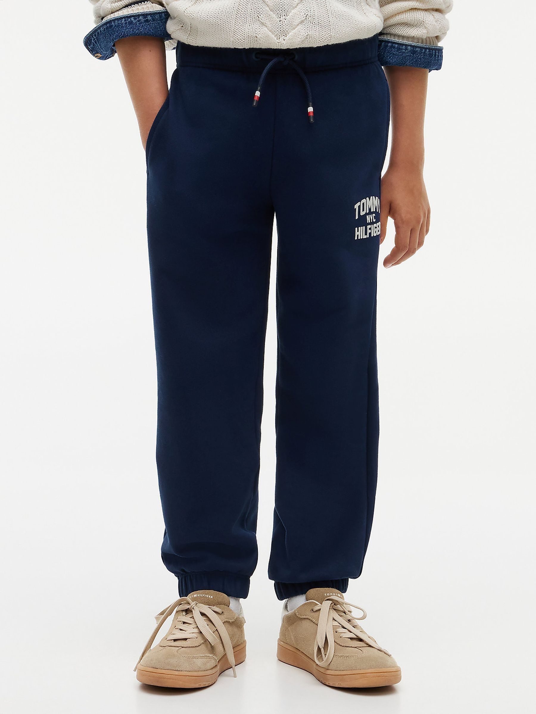 Tommy Hilfiger Boys Varsity Fleece Joggers, Dark Blue, Size 16 Years - Image 4