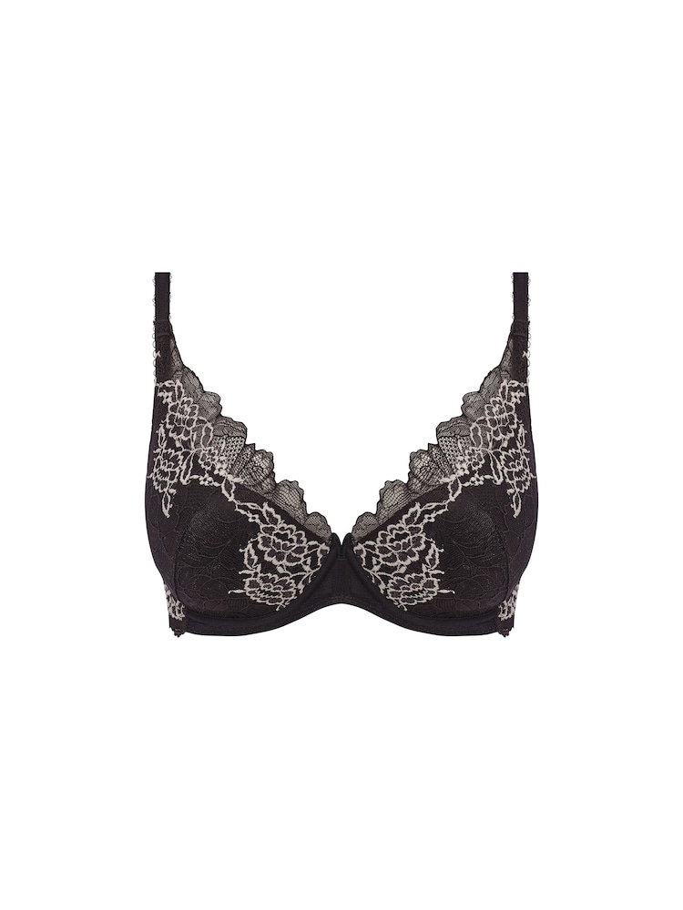 Wacoal Lace Perfection Underwire Plunge Black Bra - Image 4 of 4
