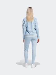 adidas Light Blue 3 Stripe Essentials Tracksuit - Image 3 of 9