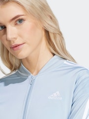 adidas Light Blue 3 Stripe Essentials Tracksuit - Image 5 of 9