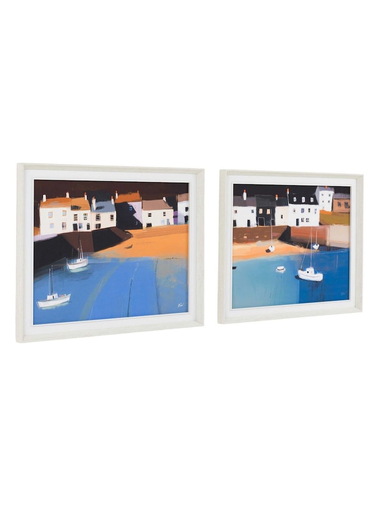 Gallery Home Set of 2 Blue Setting Out Framed Canvas - Image 4 of 4 Gallery Home Set of 2 Blue Setting Out Framed Canvas - Image 4 of 4
