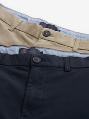 Navy/Stone Slim Fit Stretch Chino Shorts 2 Pack - Image 14 of 15