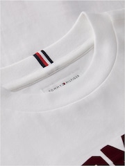Tommy Hilfiger White Logo Long Sleeve T-Shirt - Image 6 of 6